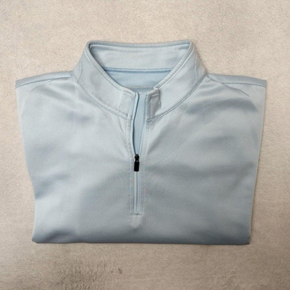 Hickey Freeman Sweater Mens XL Blue 1/4 Zip Golf Pullover‎ Lightweight Tagless